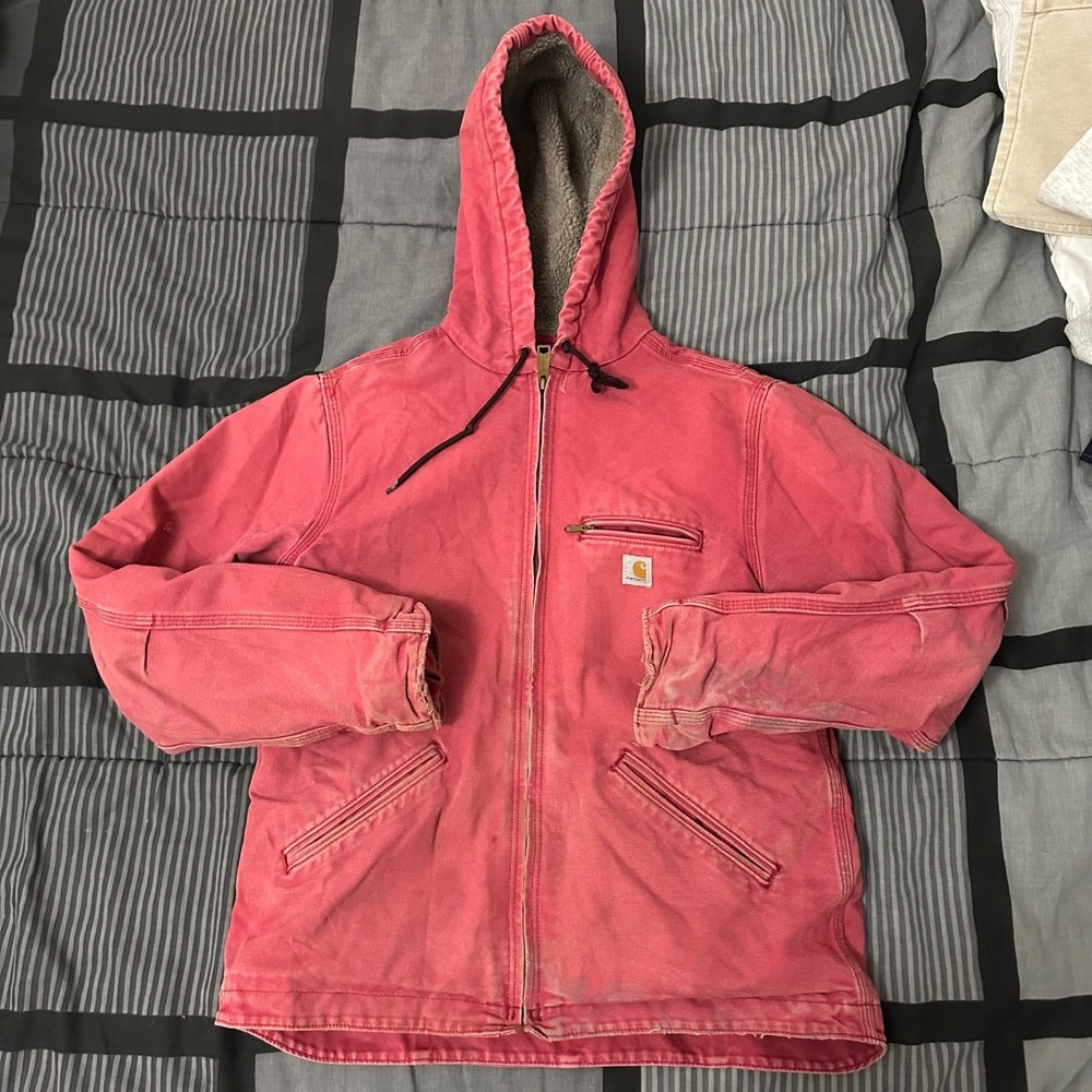 Carhartt Women's Size M Sherpa Lined Sierra Jacket WJ141-624 Rose Pink